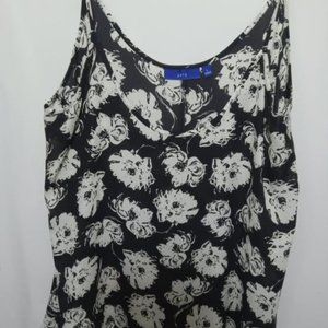 APT9, Dress Cami's, Black & White Floral, Size Large